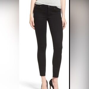 Hudson Jeans Women's Black Krista Ankle Skinny with raw hem